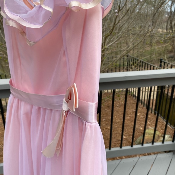 Vintage 70s 80s Cottagecore Ruffle Union Label Gown - Picture 11 of 16